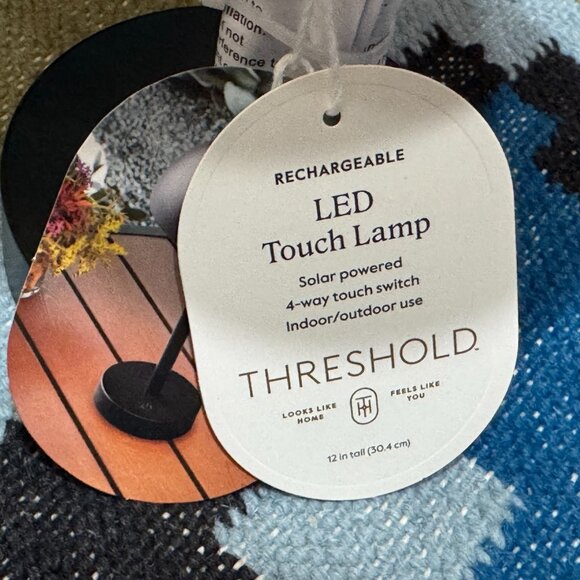 Threshold™ Solar and Rechargeable USB LED Outdoor Table Lamp, Black - Picture 11 of 14